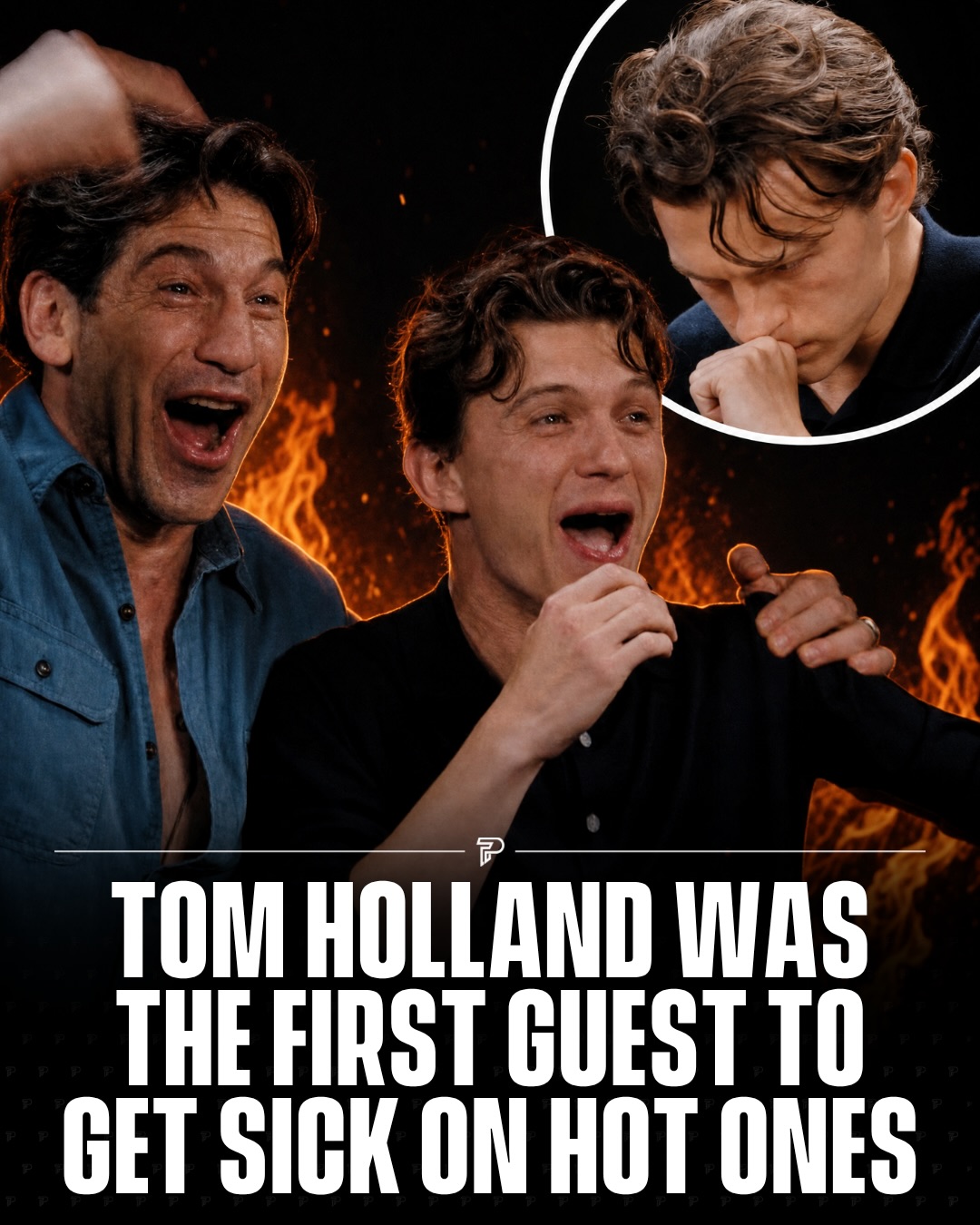 Tom Holland made Hot Ones history... just not in the way he was expecting. 🌶️😂

While taking on the spicy wing challenge alongside Jon Bernthal, Holland became the first guest ever to throw up on camera. Host Sean Evans confirmed it was a first for the show, while Holland laughed it off, joking, “I love being the first.”

At least he can say he left his mark on Hot Ones. 😭

via Hot Ones

#Pubity #TomHolland #HotOnes #Movies