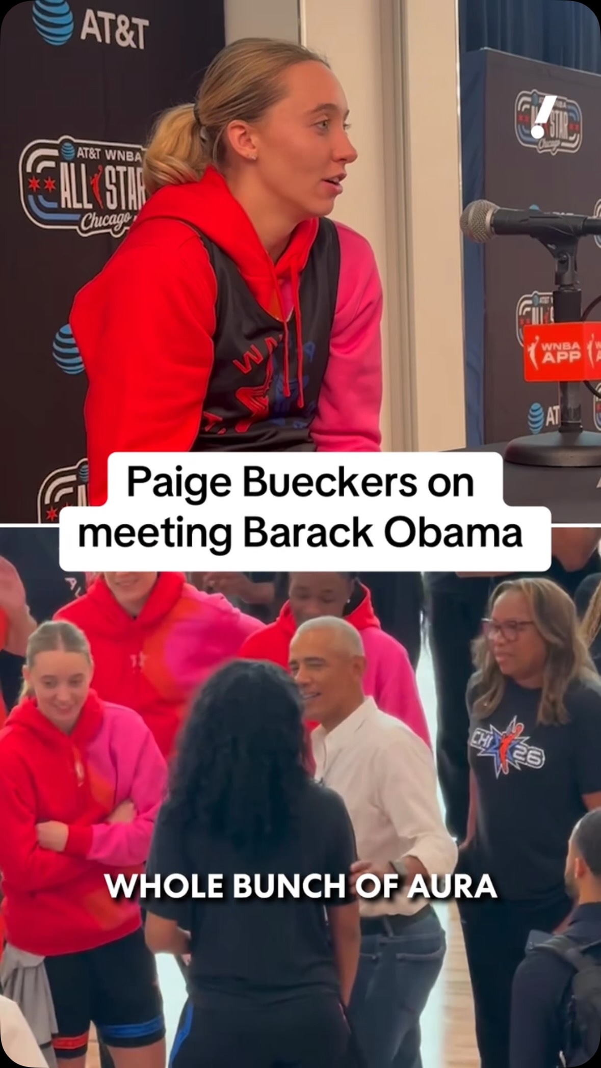 Paige Bueckers says she was honored to meet former President Barack Obama.
