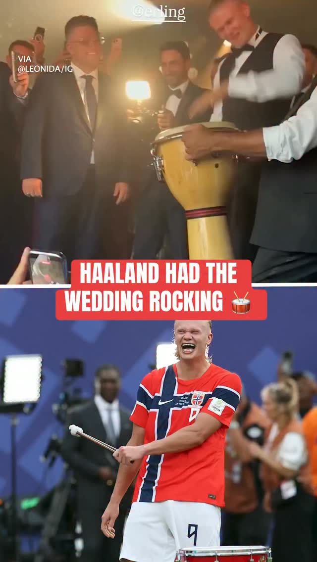 Erling Haaland got everyone involved after breaking out the “Viking Row” at Gianluigi Donnarumma’s wedding 😂🔥

(via leonida/IG)