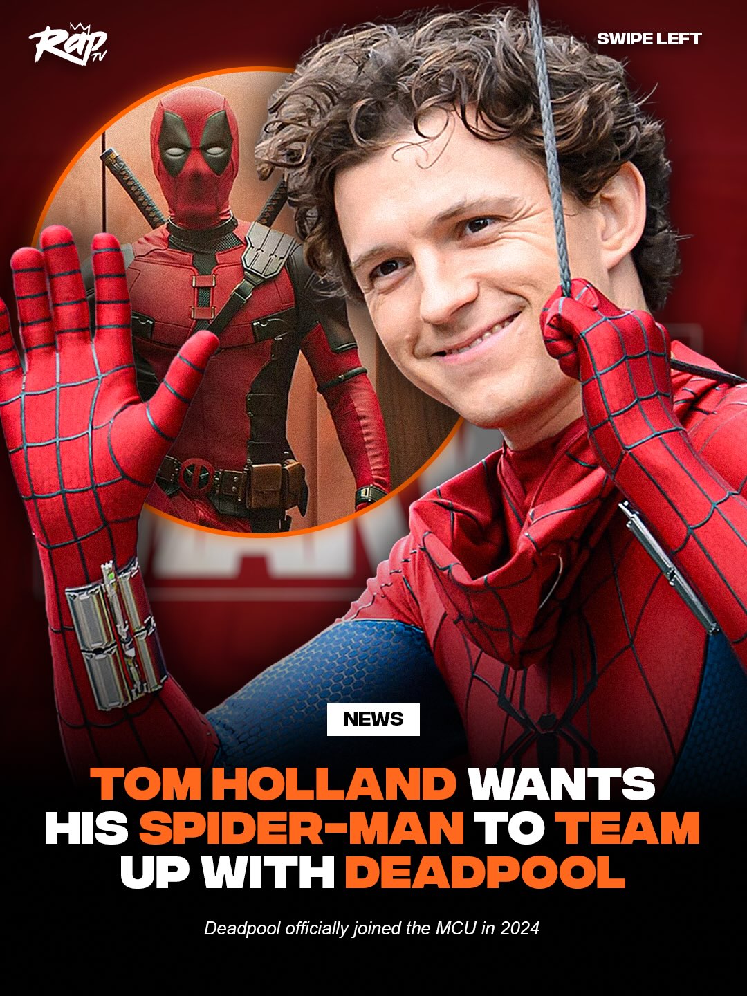 Tom Holland wants to see a Spider-Man and Deadpool crossover‼️👀

He told reporter Medy Renaldy that it would be “fun” to see the two heroes cross paths since Deadpool joined the MCU in 2024 🔥

Would y’all want to see these characters in the same movie⁉️