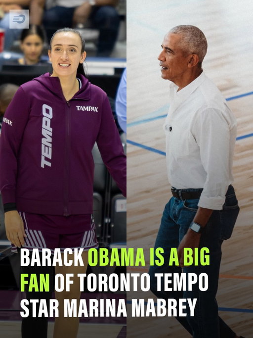 There’s no question that Toronto Tempo shooting guard Marina Mabrey has been hooping at another level this season — it even has Barack Obama taking notice 🤩🏀

On Friday, Obama surprised the 2026 WNBA All-Star teams at a practice in Chicago, where he spoke to several stars around the league (including Toronto’s own Marina Mabrey) who the former president just so happens to be a fan of‼️

Mabrey was asked during a press conference what Obama said to her; he praised her play and, of course, her WNBA record-setting 53-point game against the Los Angeles Sparks last month🚨

📸 @content.byl 
🎥 @torontotempo