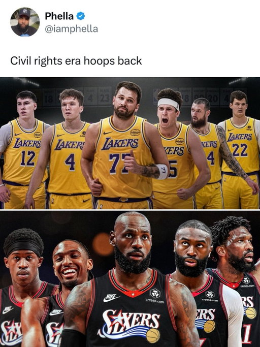 There’s a civil war going on with East vs. West 😂

The first 76ers vs. Lakers game of the season has all the makings of absolute cinema. If LeBron James takes the floor against his former team in a Philadelphia jersey, the atmosphere is going to be electric from the opening tip. Every possession, every highlight, and every interaction will be under the spotlight as fans tune in to witness one of the most anticipated regular-season games in recent memory.

The storylines write themselves. LeBron facing the franchise he once led, the emotions of returning to play against familiar faces, and the intensity of two historic organizations colliding on the biggest stage will make this feel bigger than just another regular-season game. Whether you’re a Sixers fan, a Lakers fan, or just an NBA fan, this is the kind of matchup that everyone circles on the calendar.

You just found your new home for hoops content 🏀🔥 Follow @basketballnews for more!