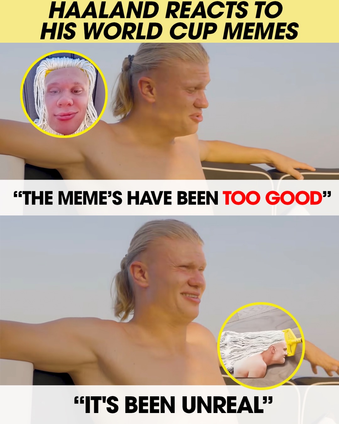 Erling Haaland posted a video to his YouTube page reacting to the memes both he and his Norway teammates have been a part of during the World Cup.

The Norwegian striker left the World Cup as a household name in America, and social media provided a near-infinite amount of content about it.