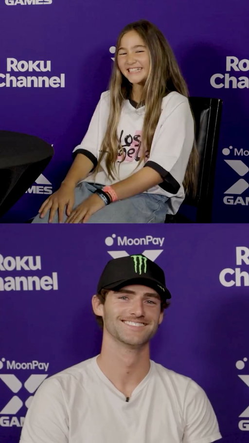 unc or nah? 😂

@tomschaar & Mia Kretzer talk Disney, reppin' @xgames_losangeles, and being the youngest winners in the game during the @moonpay X Games League Championship

watch them compete tonight on @espn, @abc, and @kickstreaming — tune in info pinned on our page 📍