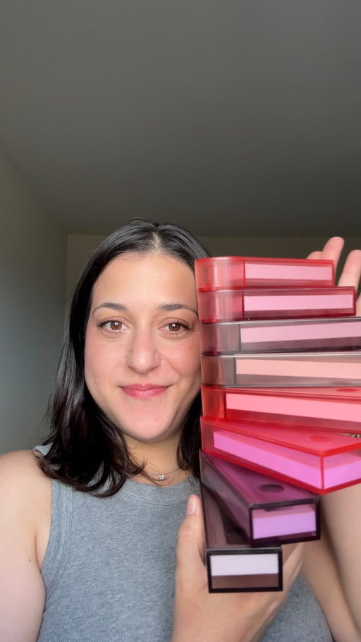 I must be dreaming! 
Swatching ALL of the new Rare Beauty Soft Pinch Lip Oil Stick shades. 

I was shocked at how much pigment these have. One swipe vibrant colour payoff and they feel like a light oil. The bright colours leave behind a light stain as well. 

My favourite shades are Embrace (warm brown) and Fortune (deep berry). They performed well and suit my light olive skin tone. Journey (deep cool brown) was the only one that went a little patchy on me, especially since it was the highest contrast shade, but I think it would be incredible on deeper skin tones. 

#Rarebeauty #softpinchlipoilstick #fairoliveskin