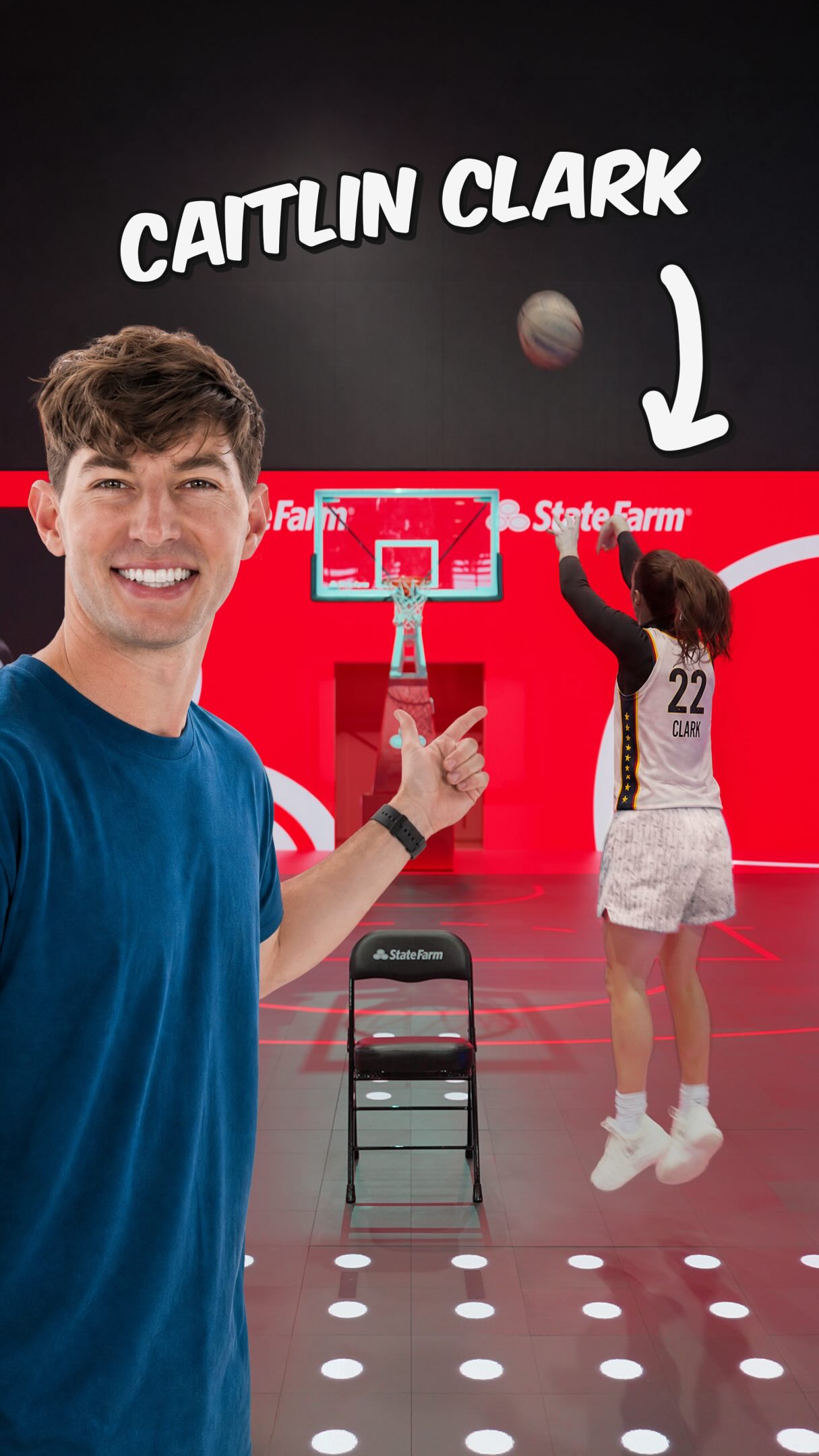 CAITLIN’S SHOT AT THE END 🔥🏀

Thanks to @StateFarm for having us out to WNBA All-Star 🙌