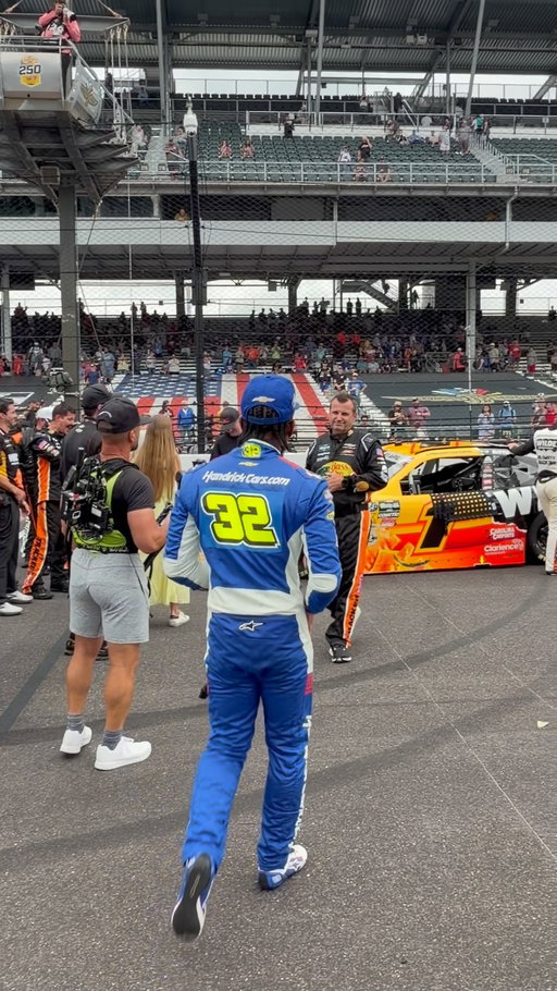 How’s that cold water feel, Carson?

#NASCAR