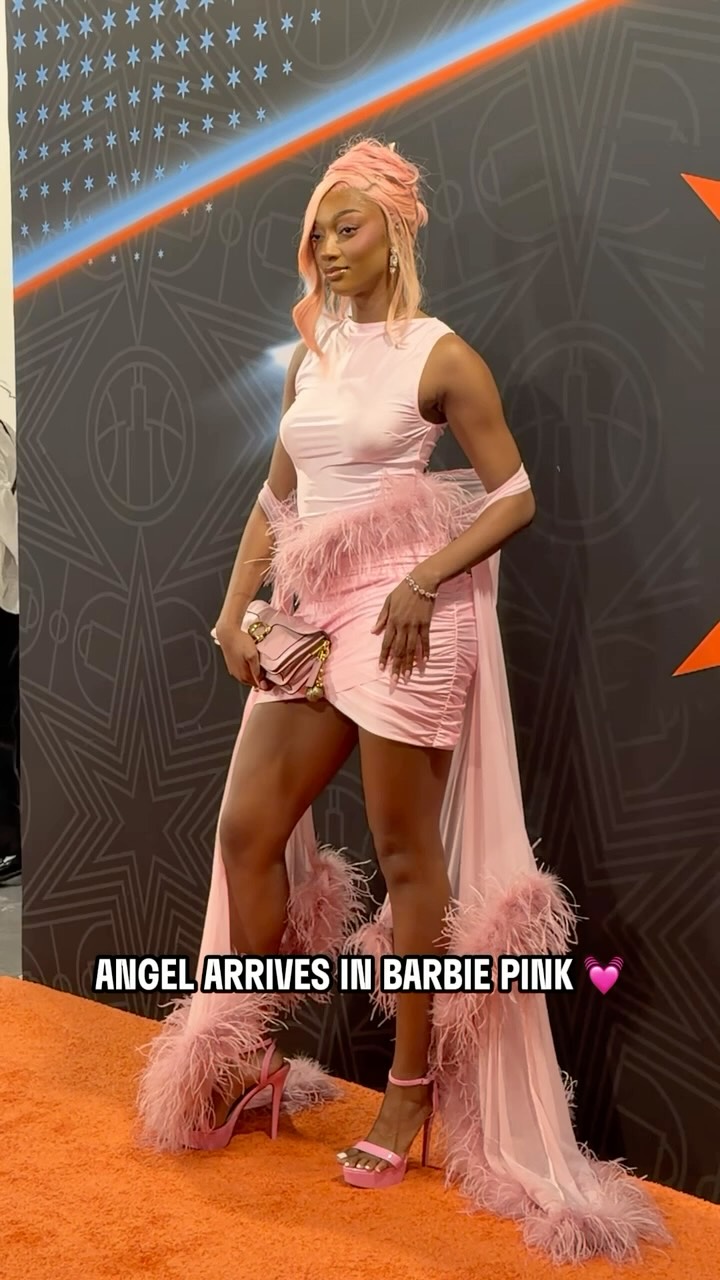 All-Star Barbie has entered the chat 💕 

Angel Reese arrives with a fresh pink look before taking the floor for Team Coop in her third straight WNBA All-Star appearance.

@att | #WNBAAllStar2026
