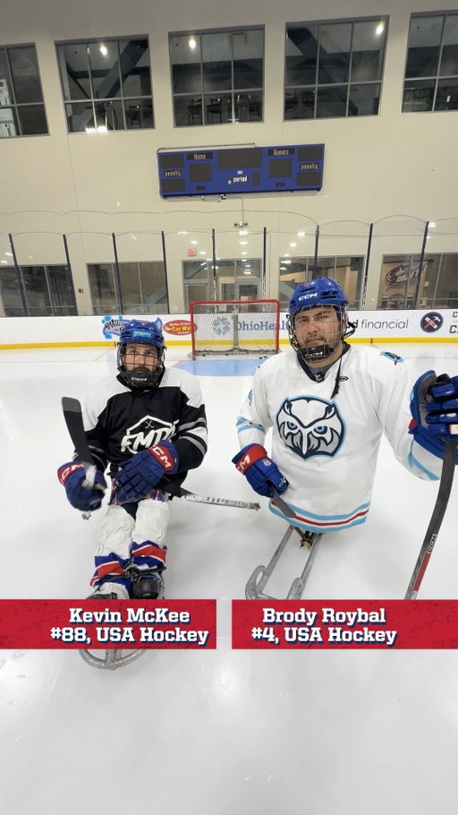 They both won gold, but only one can go home the winner of this game! 

@usahockey teammates, @usamckee88 and @brodyusa4 go head-to-head in a game of hit the post 💥