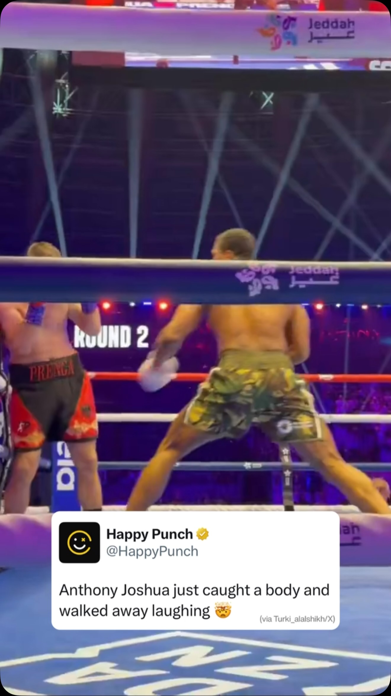 Anthony Joshua with the 2nd round KO in his return! Tyson Fury up next
🎥: @Turki