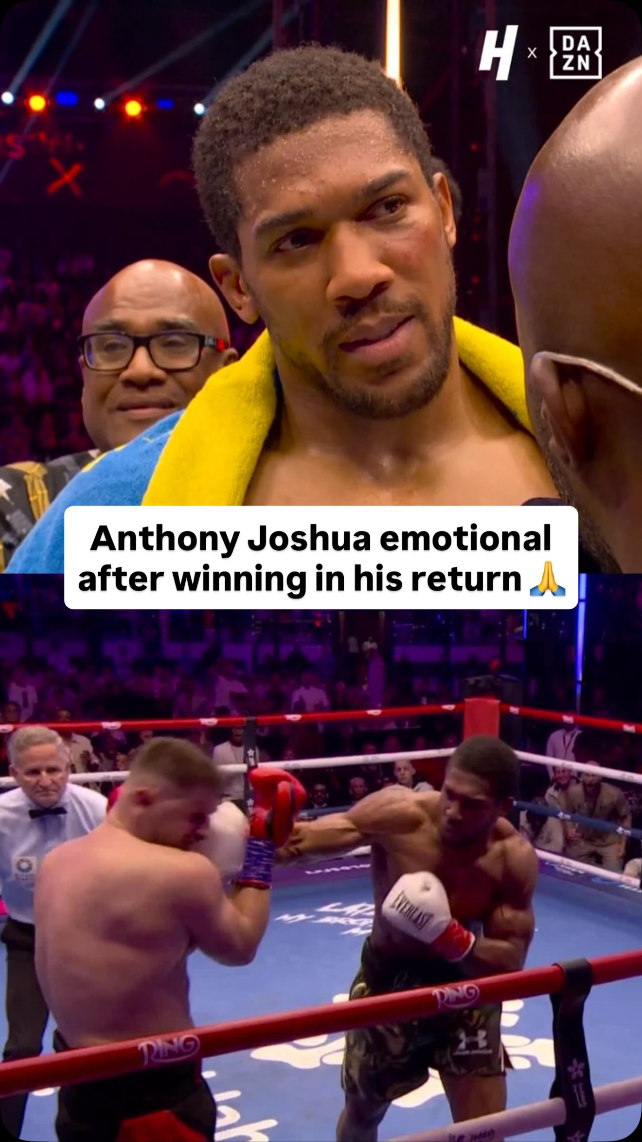 Anthony Joshua deserves nothing but respect 🙌 Live on @daznboxing #JoshuaPrenga🥊