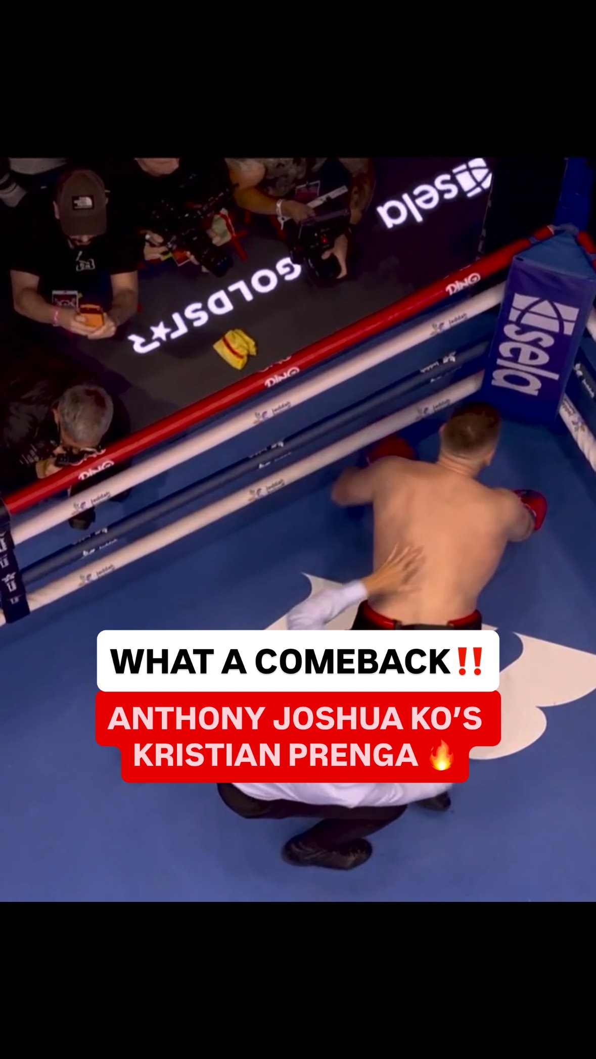 Anthony Joshua handles business in round two to complete his comeback 🏆

Live on @daznboxing #JoshuaPrenga 🥊