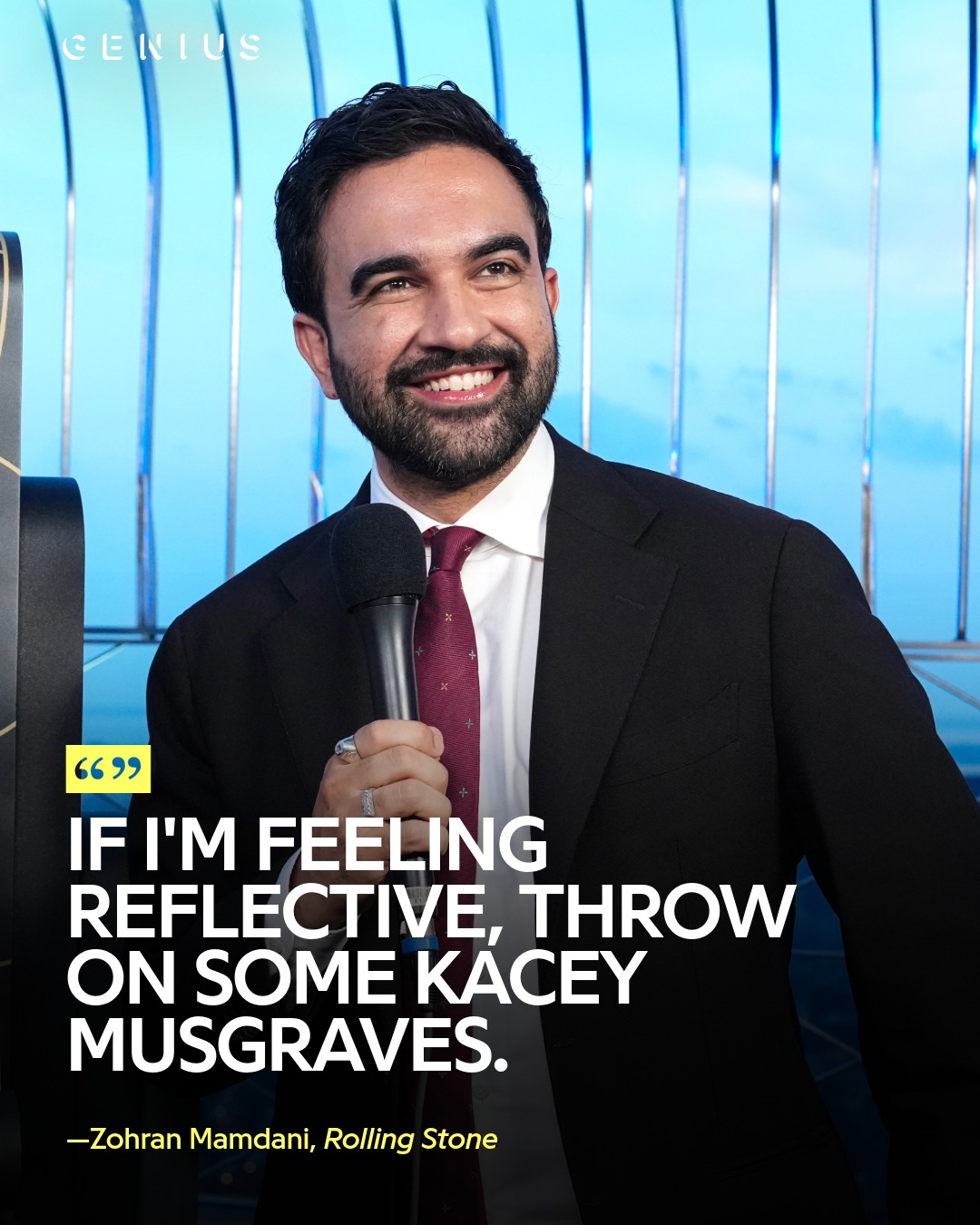 “i’m still listening to golden hour” 🤠 nyc mayor zohran mamdani gives a shout out to kacey musgraves in recent interview with rolling stone 🌅✨ golden hour won album of the year at the 2019 GRAMMYs, making it the first country album to win the award since 2010