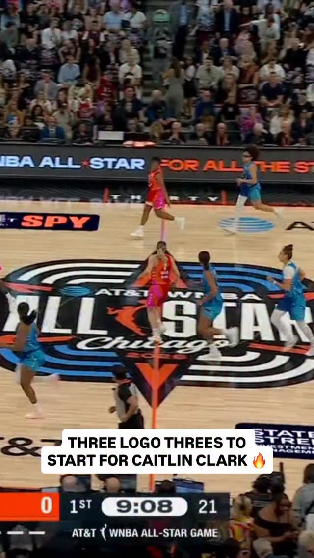 Just three minutes in 😧

HOT start for Caitlin Clark and Team Spoon 😤