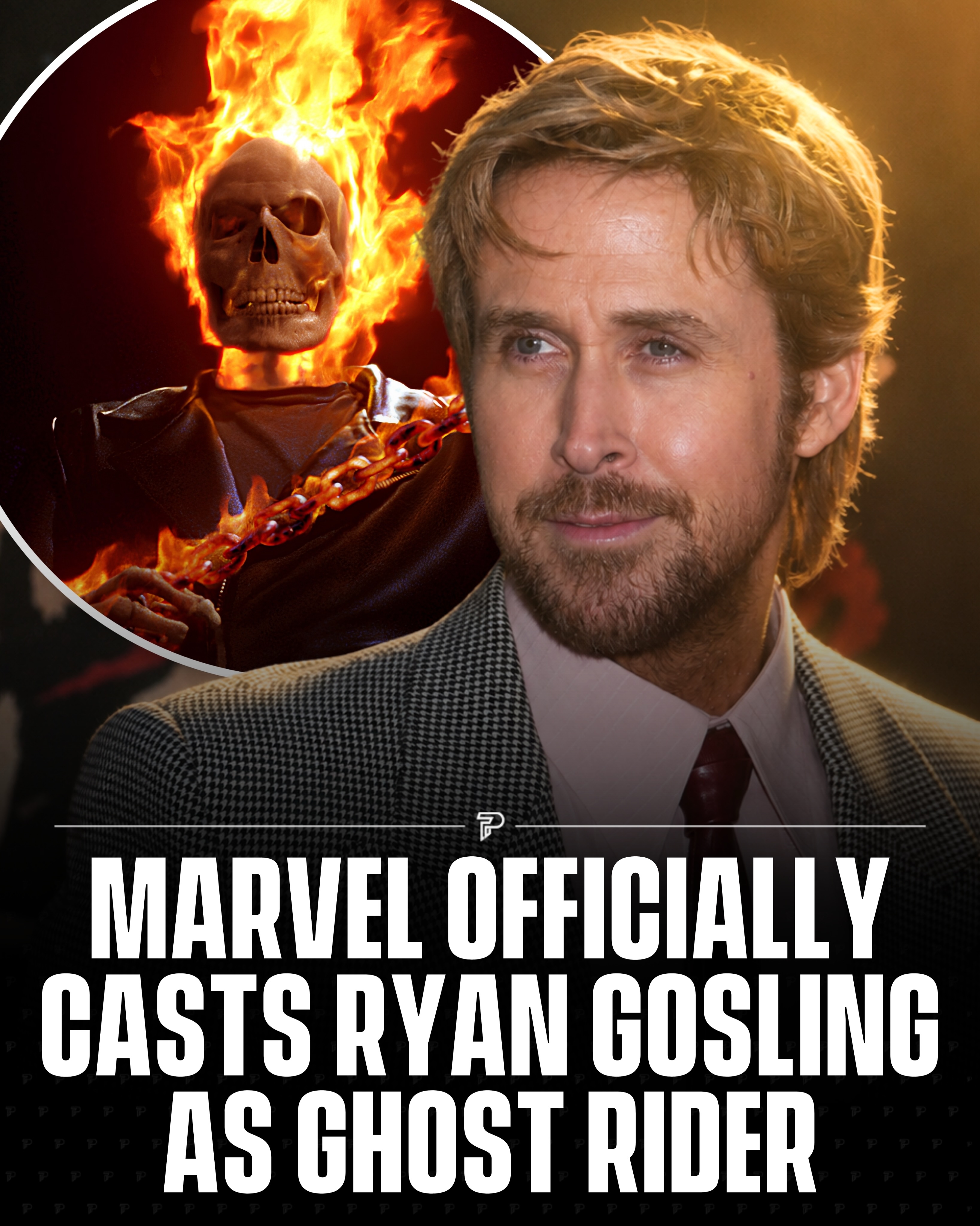 Marvel Studios has officially announced that Ryan Gosling will play Ghost Rider in the MCU. 💀🔥

The film, directed by Shawn Levy, is set to hit theaters in 2028, marking the long-awaited return of one of Marvel’s most iconic supernatural heroes. 

#Pubity #Viral #News #Films