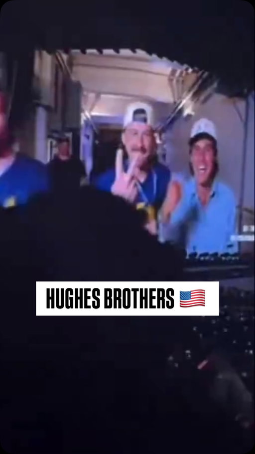Morgan Wallen walks out at The Big House with Jack Hughes, Quinn Hughes, and a gold medal 🇺🇸 

📸 X | dailyqhugh