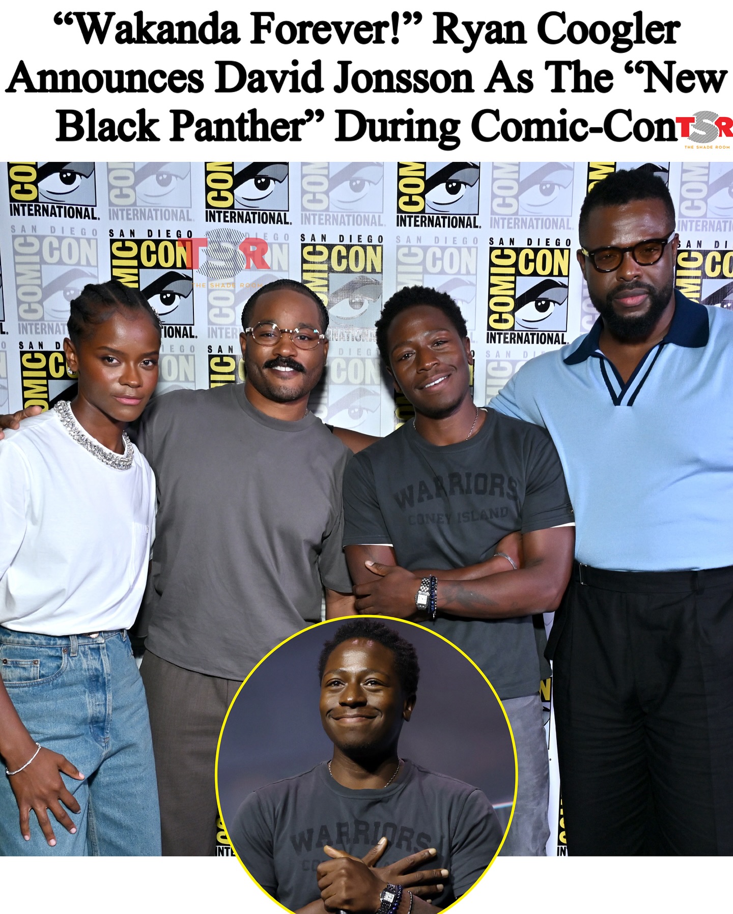 Wakanda!💪🏾 During #ComicCon, #RyanCoogler announced that actor #DavidJonsson has been officially cast as Prince T’Challa II, the adult son of the late King T’Challa, in Marvel Studios’ upcoming ‘Black Panther 3’. #Roomies, are you tuning in? 📸:@gettyimages ✍🏾:#TSRStaffJR