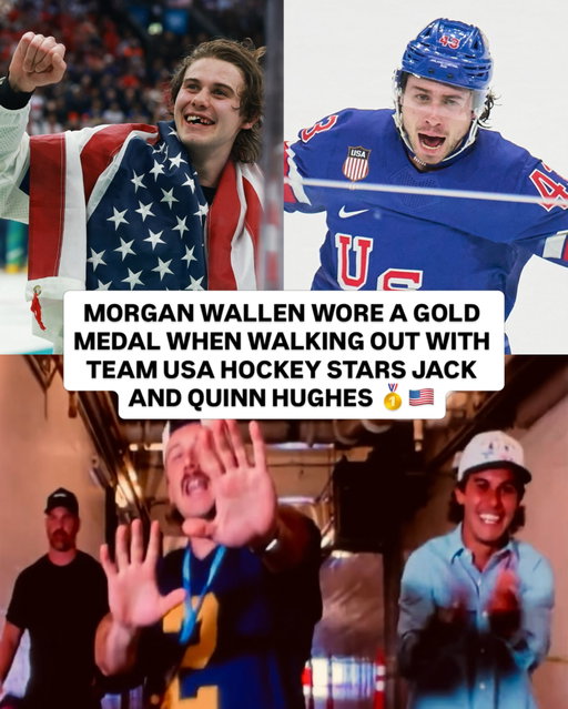MORGAN WALLEN x JACK HUGHES x QUINN HUGHES AT MICHIGAN STADIUM🥶🇺🇸