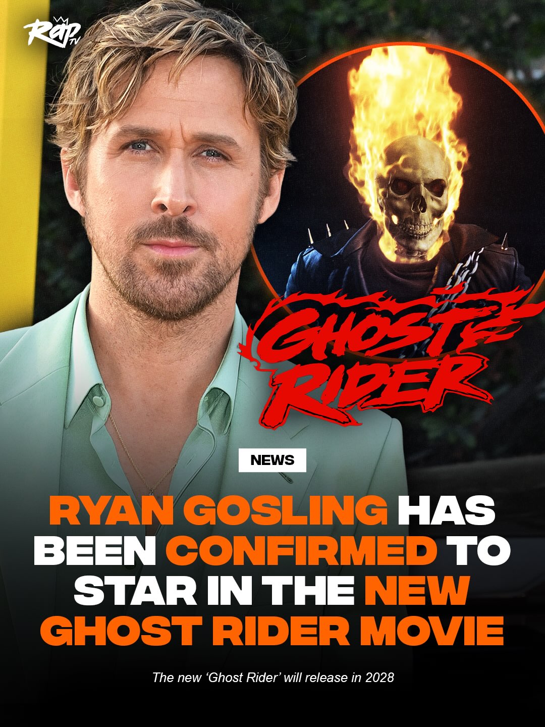 Ryan Gosling is joining the MCU as Ghost Rider in the new movie dropping in 2028‼️🤯

Y’all excited to see this when it drops⁉️🤔