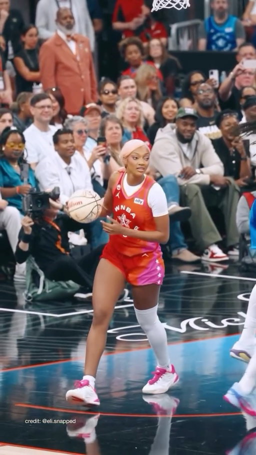 From a nickname to an icon. 💖

Fresh off the debut of her signature Angel Reese Barbie doll, Angel Reese took the court for her third WNBA All-Star appearance looking like the life-size version.

What started as a college nickname is now a Barbie doll that a new generation of girls can see themselves in.

Beauty and beast between the lines. We love to see it.

🎥: @eli.snapped