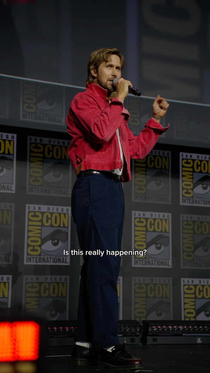 Ryan Gosling and Shawn Levy surprise Hall H. Ghost Rider, coming to theaters in 2028. 🔥 #SDCC
