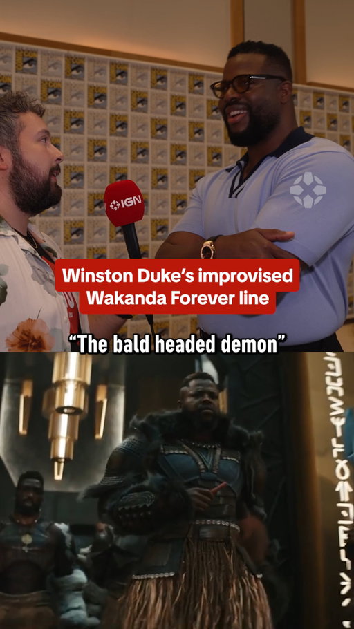 One of M'baku's most iconic lines was improvised #sdcc #interview #marvel #mcu #blackpanther #winstonduke