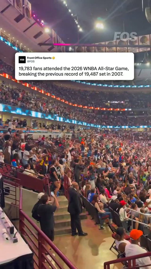 The 2026 WNBA All-Star Game drew a record 19,783 fans, surpassing the previous mark of 19,487 set in 2007.