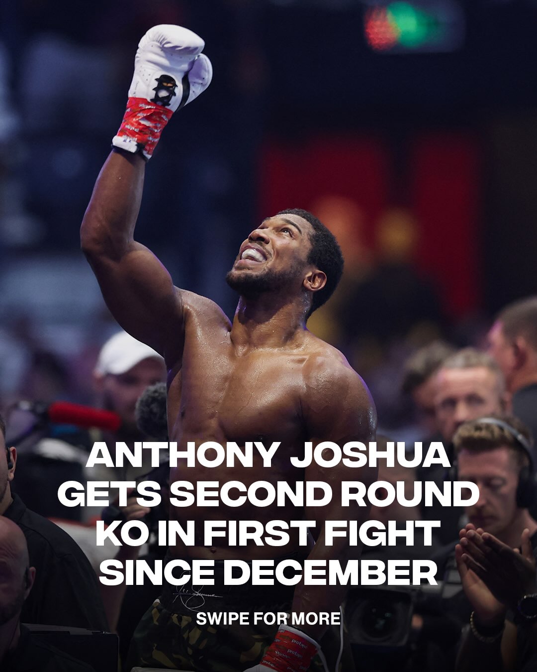 Congrats to Anthony Joshua on the comeback victory 🙏

(🎥: @daznboxing, GETTY)