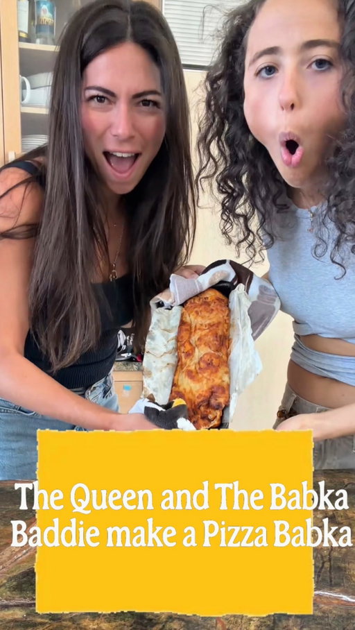 Two Jewish baddies come to together to make pizza babka!!!! Tune in to @thechallenge on @paramountplus to watch the queen herself @queensydney rock the game! Btw should I sell pizza babka!?