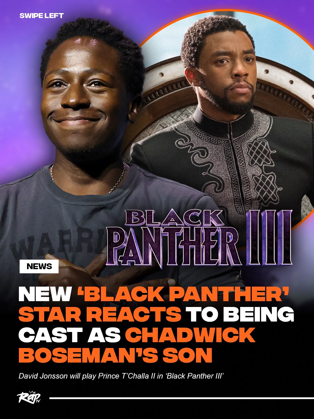 David Jonsson has been cast as T’Challa II in ’Black Panther III’‼️🔥

Jonsson’s casting was announced by director Ryan Coogler at Comic Con, and he called the opportunity “an honour” on IG 🙏

How do y’all feel about Jonsson taking on the Black Panther role from Chadwick Boseman⁉️