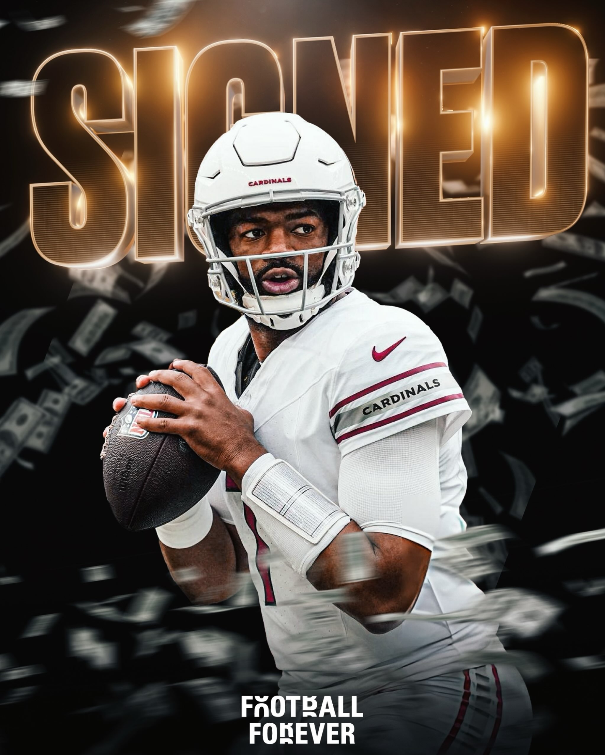 BREAKING: The Cardinals are signing QB Jacoby Brissett to a new 1-year/$15.5M fully guaranteed deal with a max value of $21M ✍️

Brissett, 33, did not participate in OTAs as he sought a pay raise, but has been rewarded with a new deal after reporting for the start of training camp. 

There were no added years to the deal, and he’s still scheduled to become an unrestricted free-agent in March 2027. 

In 2025, Brissett threw for 3,366 yards, 23 TDs, and 8 INTs with a 64.9 completion percentage in 14 games and 12 starts.