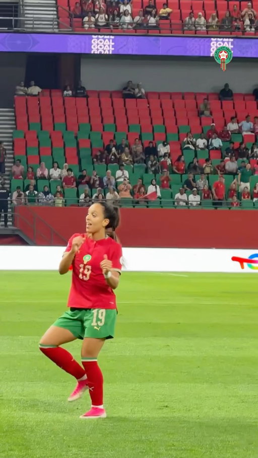 𝐒𝐀𝐊𝐈𝐍𝐀 𝐃𝐈𝐊𝐈 𝐎𝐔𝐙𝐑𝐀𝐎𝐔𝐈 with that iconic celebration. 🤩

#DimaMaghrib 🇲🇦
