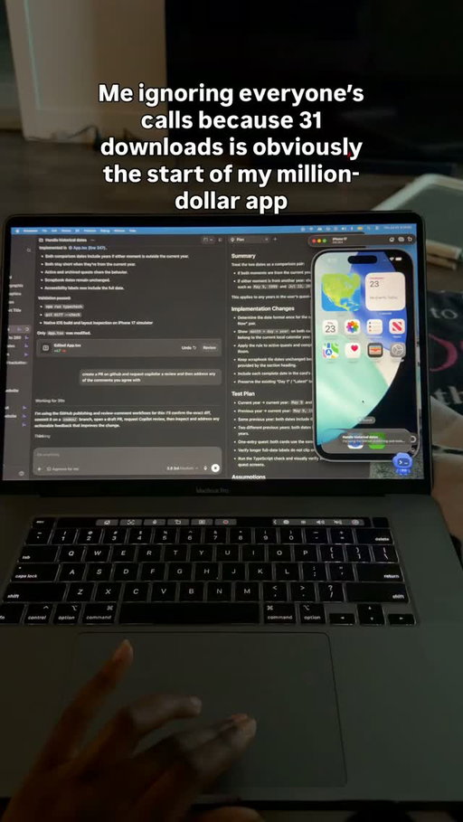 So far, an app that I made has 31 downloads

My goal was to get 100 downloads by the end of the month and it’s looking like I’m not going to meet that goal, but I’m still so proud of myself. That’s 31 people that believed in me and my app enough to get it. I’m going to keep improving the app and build something I genuinely love. Worst case, I learned so much about app development that I can bring to future apps I make.

#appdevelopment #vibecoding #appdeveloper #buildinpublic #aiapp