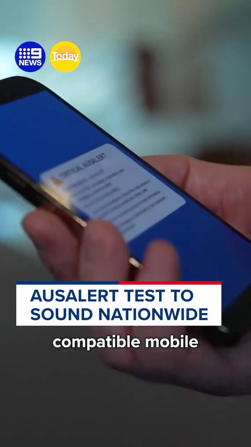 Every compatible mobile phone, tablet and smartwatch will blast an alarm today as part of testing for the nation's new emergency warning system. #9News