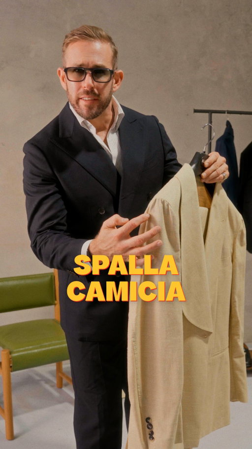 Do you know what a Spalla Camicia is ? 
It’s one of my favourite features of a suit that’s been well made. Right here at the shoulder, this soft pleating. That’s called spalla camicia. It’s a Neapolitan tailoring technique, hand-set, not pressed flat like a factory suit.

No hard shoulder pad. No stiff seam. It moves with you, because it’s sewn like a soft shirt sleeve. 

So next time you see this. It’s not default. It’s a hand made work of art! Stay handsome