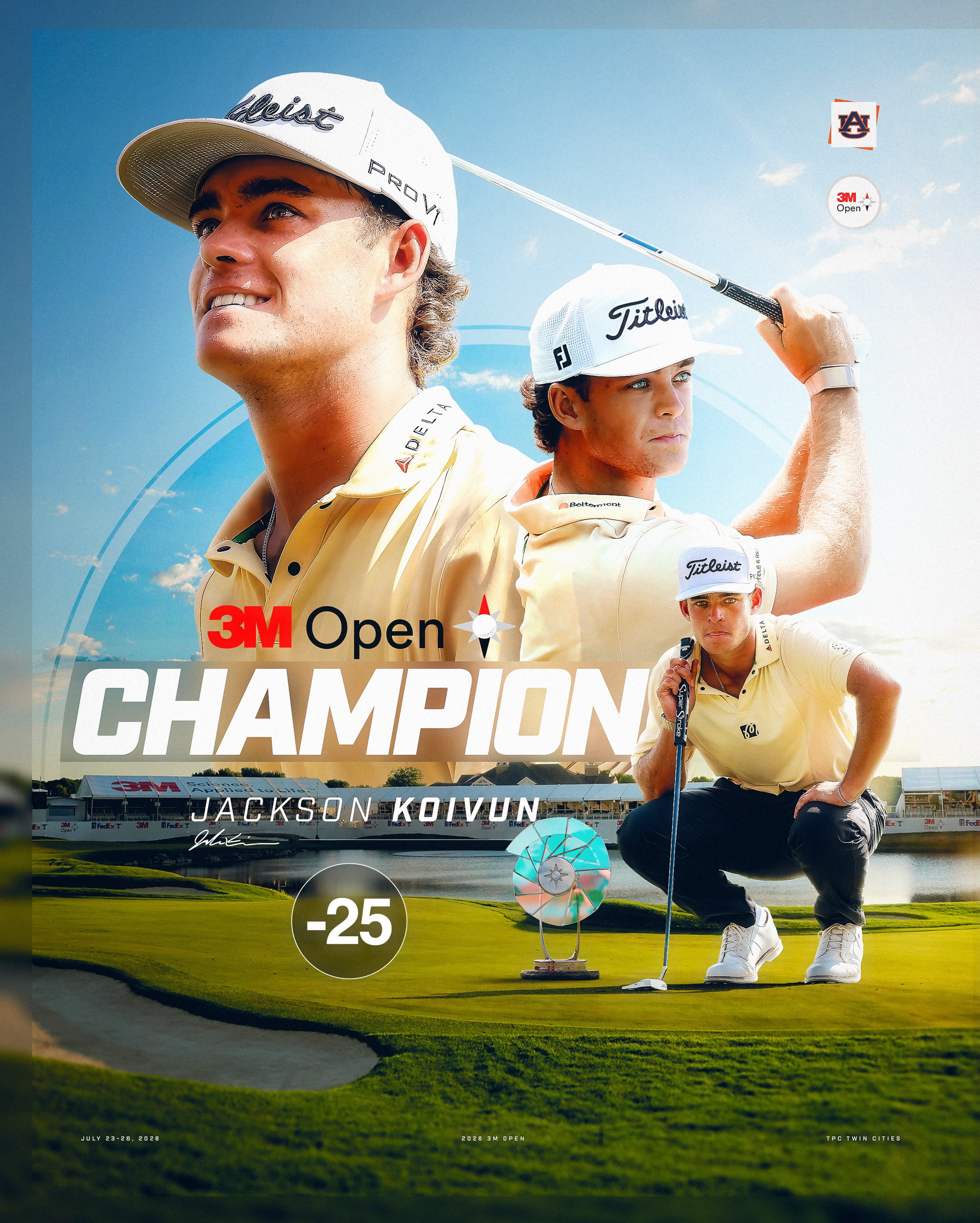 First of many 🏆

Congrats Jackson Koivun on your first PGA win!

#WarEagle
