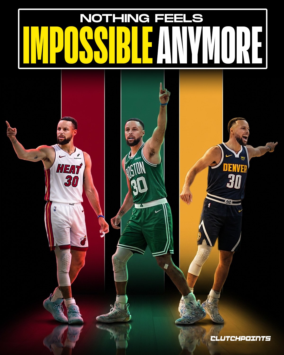 Stephen Curry has made one thing clear.

He wants to compete for championships.

According to reports, that's why his contract extension still hasn't been finalized.

It's not about the money.

It's about making sure the Warriors continue building the best team possible around him.

"We had those conversations," Curry said.

"But when you have injuries at the top like that, it's always gonna change."

Golden State is still searching for answers.

And Steph is still waiting.

If the Warriors can't give him another legitimate championship window...

For the first time in his career, it's fair to wonder what the alternatives could look like.

A year ago, the idea of Steph Curry playing anywhere other than Golden State would've sounded ridiculous.

Today?

After LeBron left the Lakers.

After Giannis left Milwaukee.

After Luka was traded in his prime.

It's a little harder to dismiss.

Could you imagine Steph spacing the floor next to Jayson Tatum in Boston?

Running a two-man game with Nikola Jokic in Denver?

Or joining Giannis and Bam Adebayo in Miami?

Those scenarios still feel unlikely.

But this league has taught us one thing over the past year...

Nothing feels impossible anymore. 👀