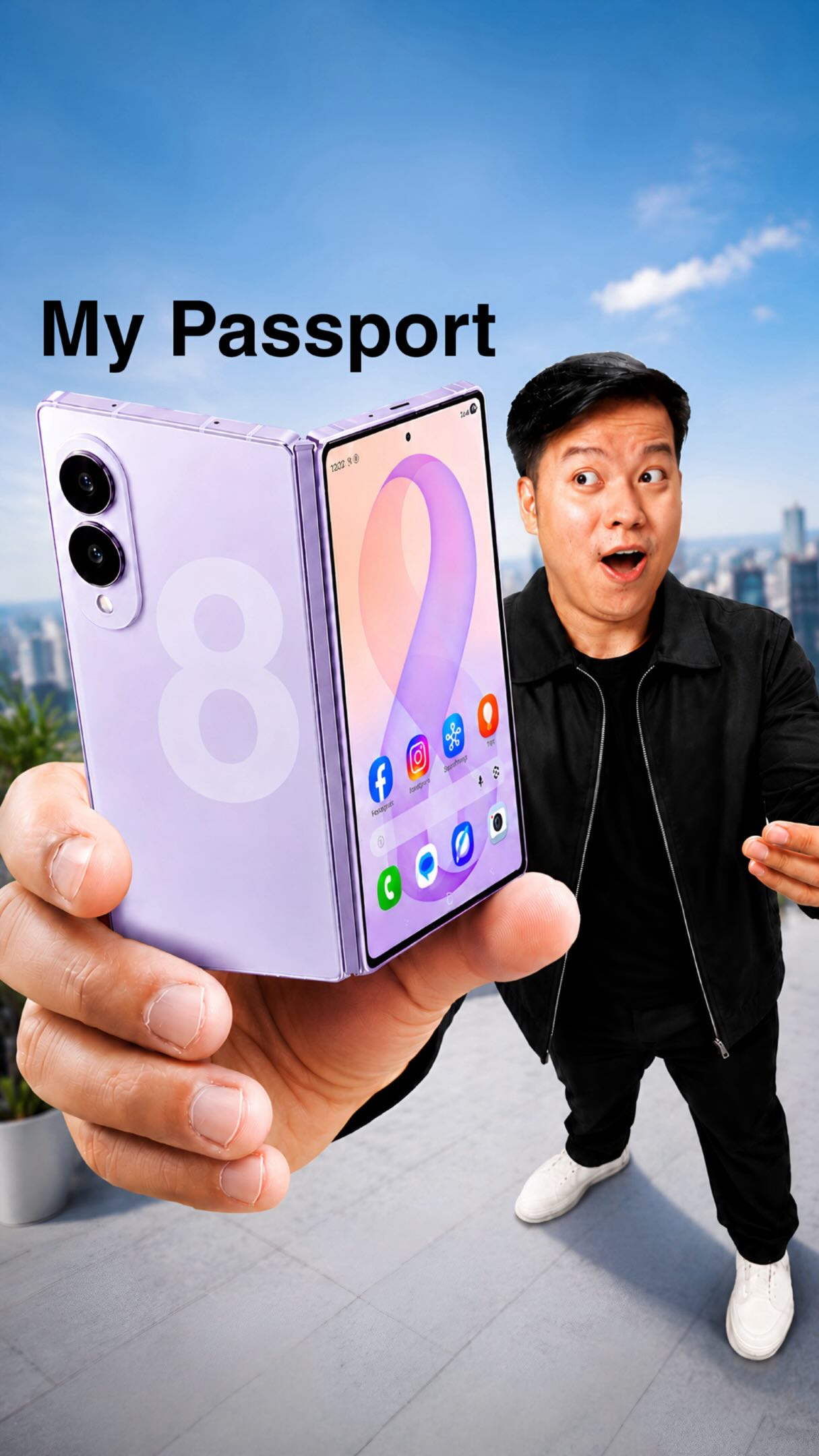 Passport Phone 👀 #Collaboration @manojsaru 

.
.
.
Samsung Galaxy Z Fold 8 unboxing & First Look
#GalaxyAI #GalaxyZfold8 #Newshape #TechnologyGyan