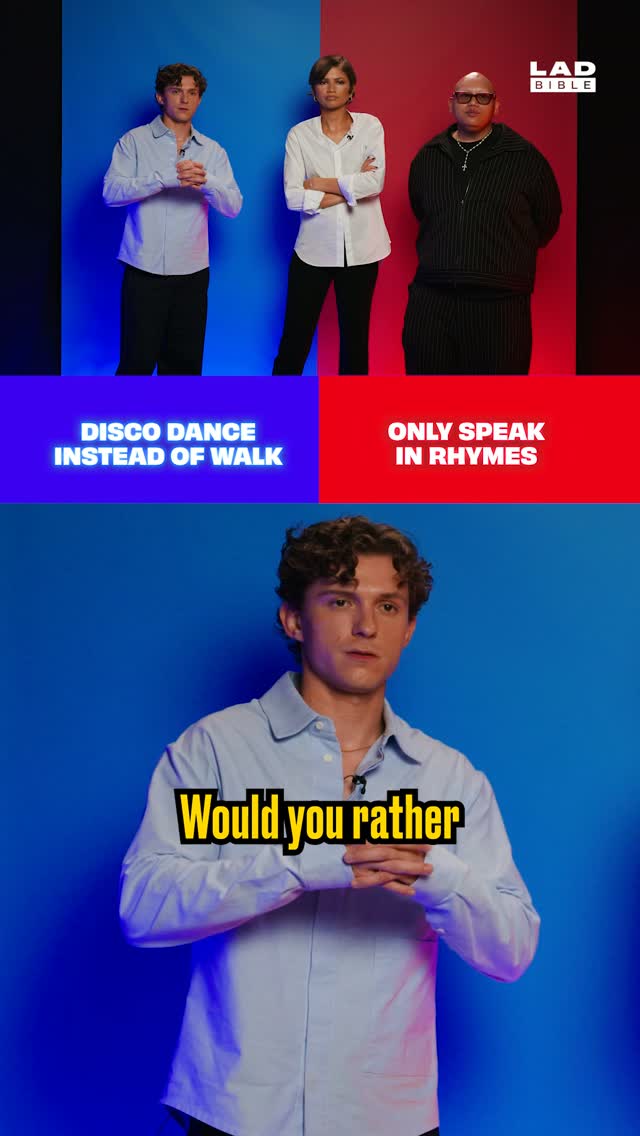 "Everyone knows they want me to drop a rap album" 🤣⁠
⁠
Tom Holland, Zendaya, and Jacob Batalon play Would You Rather, watch now on LADbible Entertainment YouTube 📺⁠
⁠
#ladbibleoriginal #ladbible #spiderman⁠