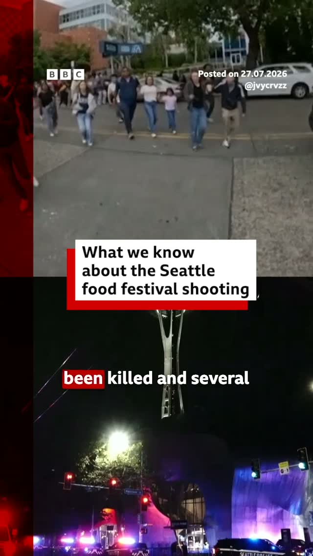 Officials have condemned a shooting at a food festival in Seattle as an "act of horrific violence", after at least three people were killed and several others injured. 
 
Police said there were two suspects who were shooting at each other at the Bite of Seattle event near the city's iconic Space Needle.
 
One of the suspects is in custody and the other is still at large, although officials have said there is no threat to public.
 
Tap the link in @BBCNews's bio for the latest on this story. 
 
#Seattle #BBCNews