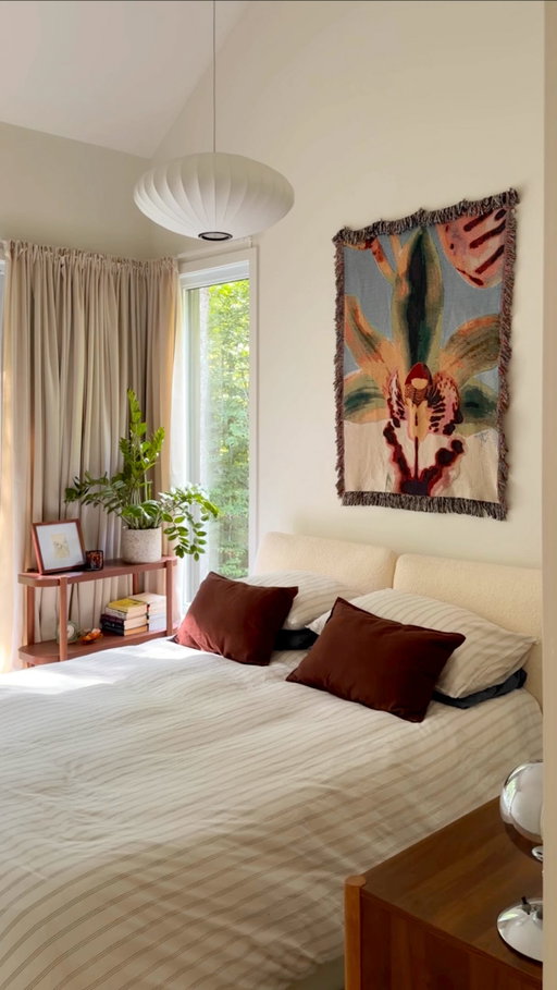 Hanging a throw on your wall…?👀

I’ve been hesitant for so long, scrolling for months trying to find the perfect piece to hang above my bed. Then I stumbled upon this beauty and realized sometimes the best wall art isn’t a frame or a print. It can be texture and fabric, giving warmth to a space, especially in a bedroom.🫶🏻

You can use my code Audrey20 for a discount while shopping for a new throw on @c___l___r 🩷