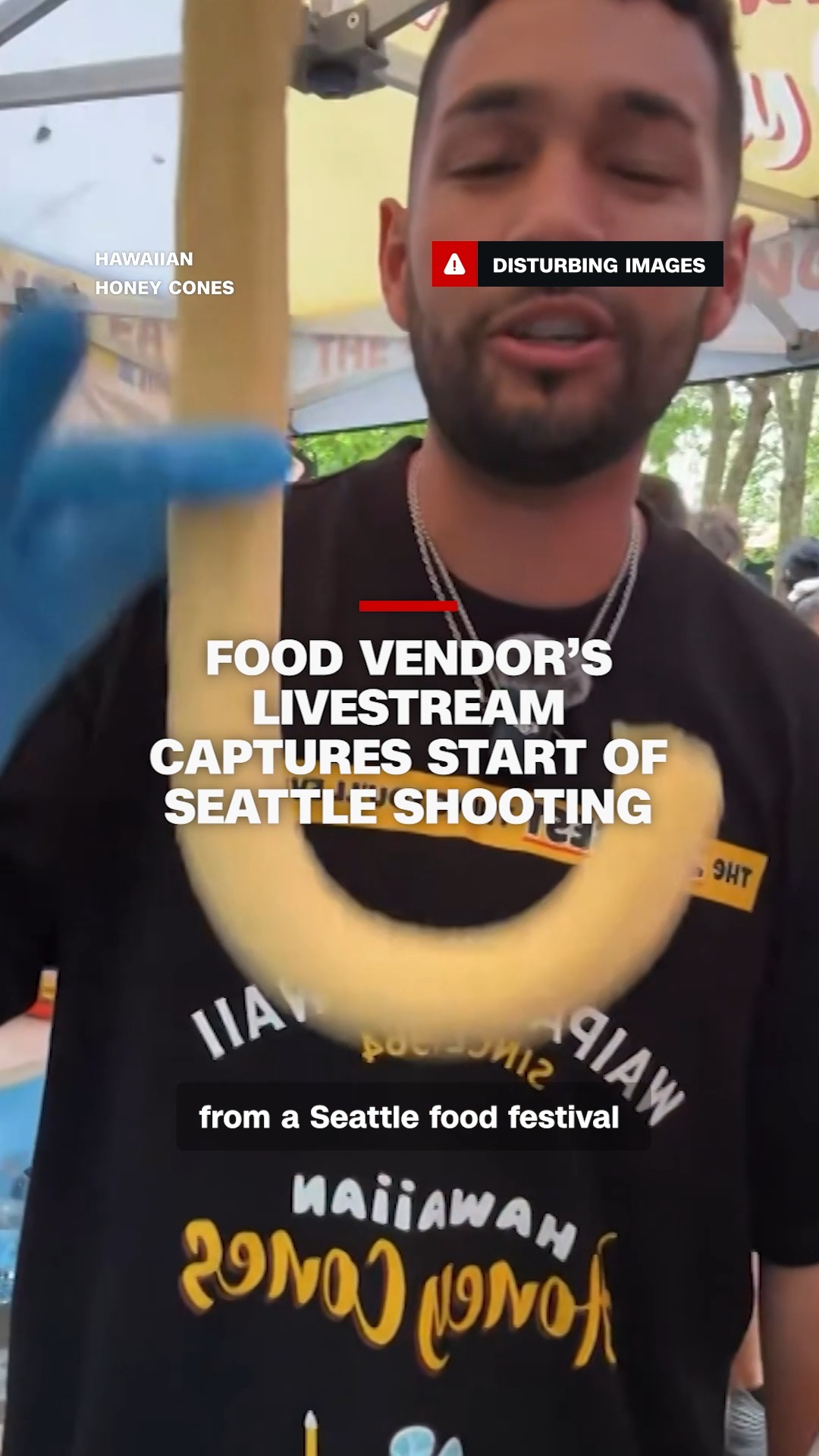 A vendor livestreaming at Seattle's Bite of Seattle festival captured the moment gunshots rang out Sunday evening. The shooting killed at least three people and injured four others, authorities said. Police say one suspect is in custody and are still searching for a second person believed to be involved.

Read more at our link in bio.