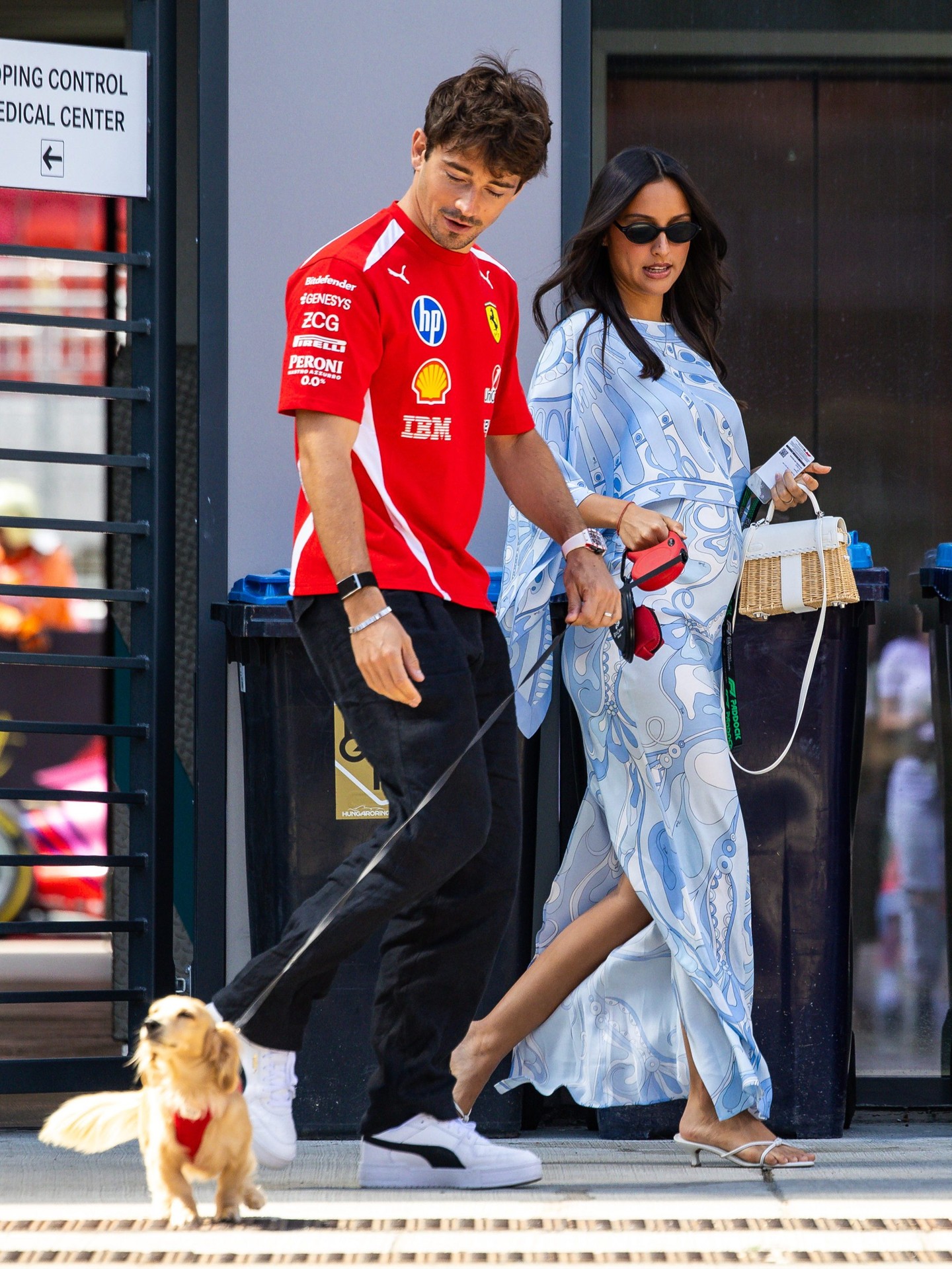 Sincerely obsessed with @alexandramalenaleclerc and @charles_leclerc bringing their dog Leo along to the Hungarian Grand Prix this weekend. He's a part of the family too!! 

Photos: Getty Images
