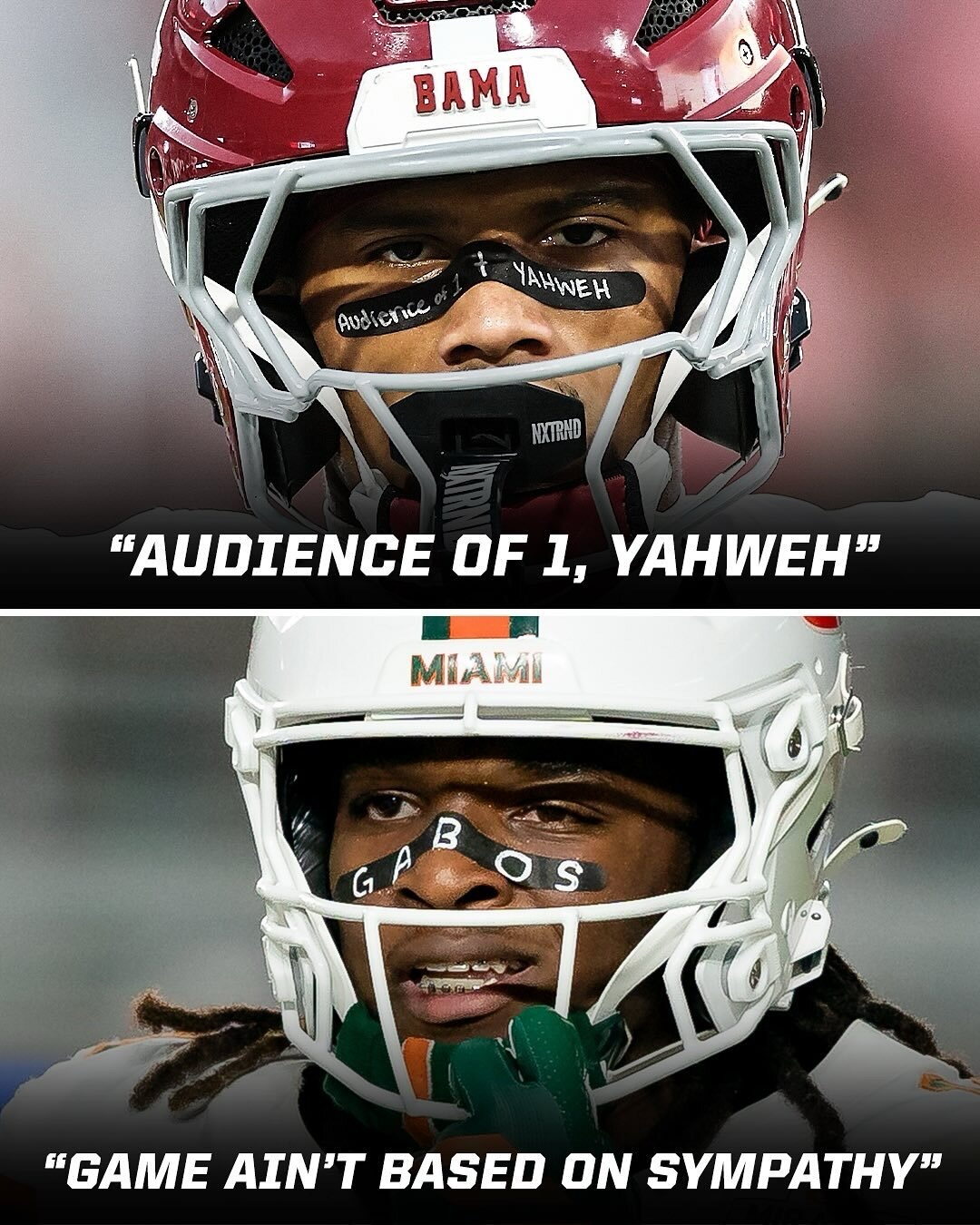 The eye black last college football season 💯🗣️