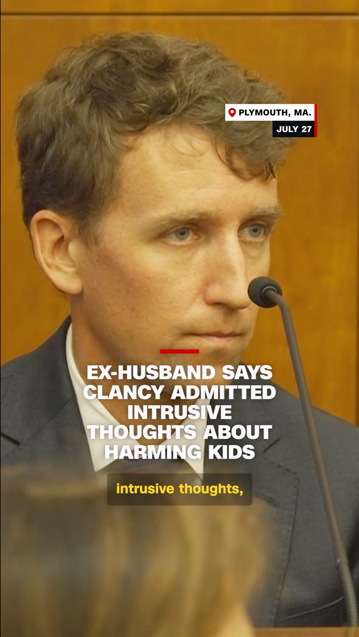 Lindsay Clancy, the Massachusetts mother who has argued she is not criminally responsible for fatally strangling her three young children, told her then-husband, Patrick Clancy, roughly two months before the killings that she had “intrusive thoughts” about hurting them. Clancy has pleaded not guilty to three counts of murder and faces life in prison if convicted. Her attorney has argued she was suffering from postpartum psychosis and extreme mental illness.

Follow the latest at the link in bio.