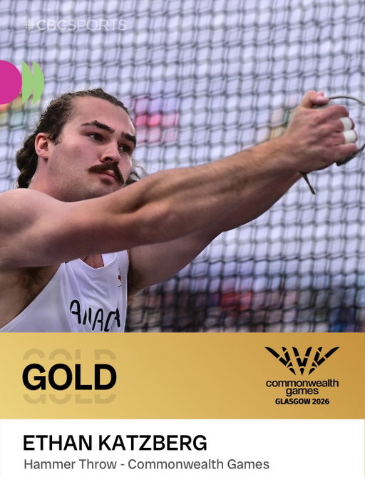 It’s a double podium finish for Canada in the men’s hammer throw at #Glasgow2026 🇨🇦

Ethan Katzberg takes home the Gold, throwing a Commonwealth Games record of 80.97 metres 🥇

Rowan Hamilton earns the bronze with a throw of 72.94 metres🥉