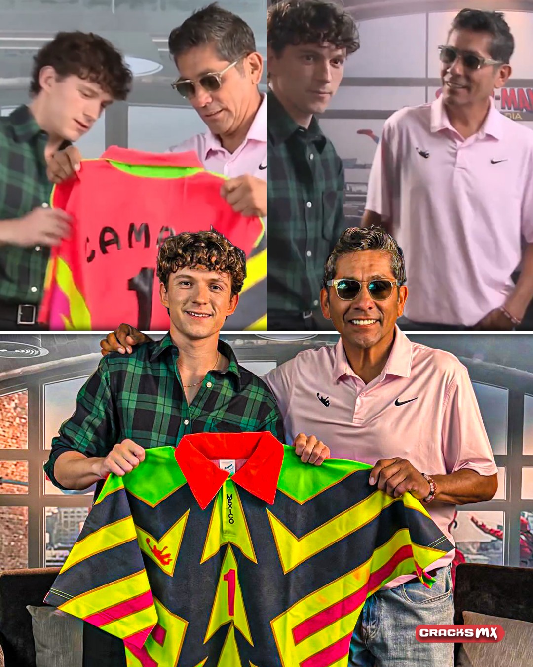 🕷️🇲🇽 ¡EL BRODY ESTÁ EN TODAS! 😭

Jorge Campos se reunió con Tom Holland y le regaló una de sus icónicas camisetas de la Selección Mexicana. 💚🤍❤️

🤩 Una imagen que nadie imaginaba ver: Spider-Man con la legendaria camiseta de Jorge Campos. ¡Tremendo encuentro! 👏🔥