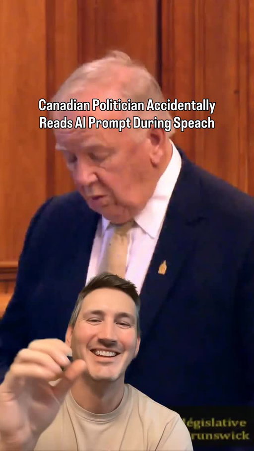 You can’t make this stuff up…

A Canadian politician forgot to exclude the notes from ChatGPT when reading to the legislature… 
#ai #chatgpt #aihumor