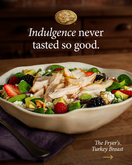 Who says fried flavor is just for sandwiches? The Fryer’s™ Turkey Breast brings the indulgent flavor of fried turkey to any bowl, turning everyday salads into something craveable. 

The Fryer’s™ Turkey Breast delivers 13g of protein and just 1g of fat per 2 oz serving.

See one you want to try? Comment the keyword below and we’ll send the recipe straight to your DMs.

🥗 COBB
🥗 BERRY
🥗 PICKLE