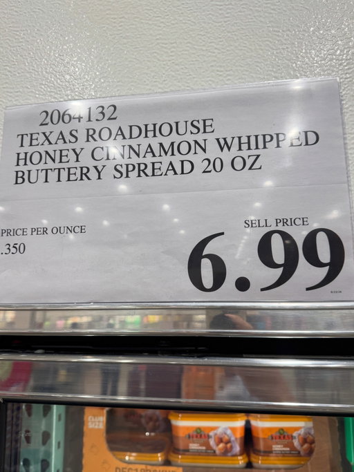 🚨 NEW Costco find! 🚨
The legendary Texas Roadhouse Honey Cinnamon Whipped Buttery Spread is here! 🤤🥖✨
Bring that famous restaurant roll experience home; perfect for warm rolls, toast, pancakes, waffles & more! 🧈🍯

Costco shoppers… RUN, don’t walk! 👀

📍Spotted at Costco in Tukwila, WA 
#CostcoFinds #CostcoDeals #TexasRoadhouse #CostcoNewFinds